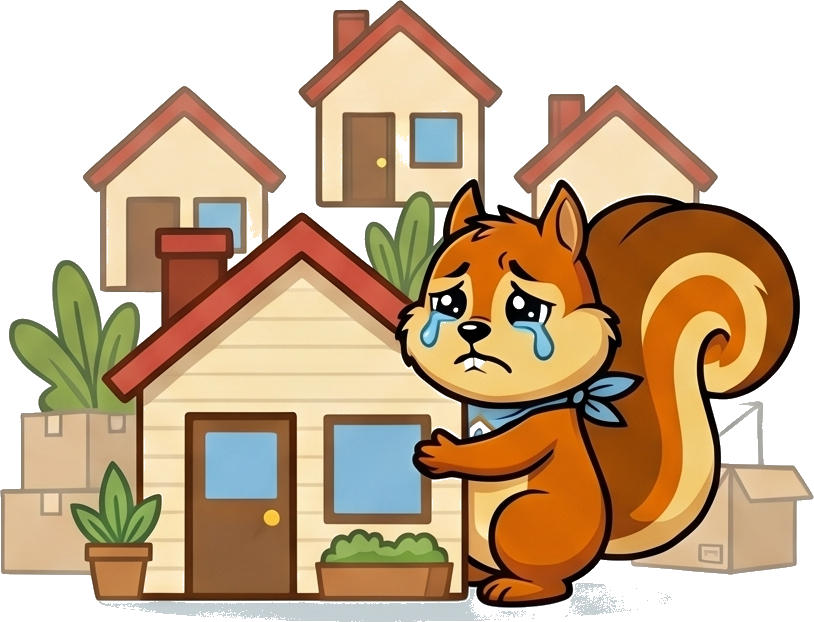 岡崎市の戸建てとリースバックを考えるりすばくん