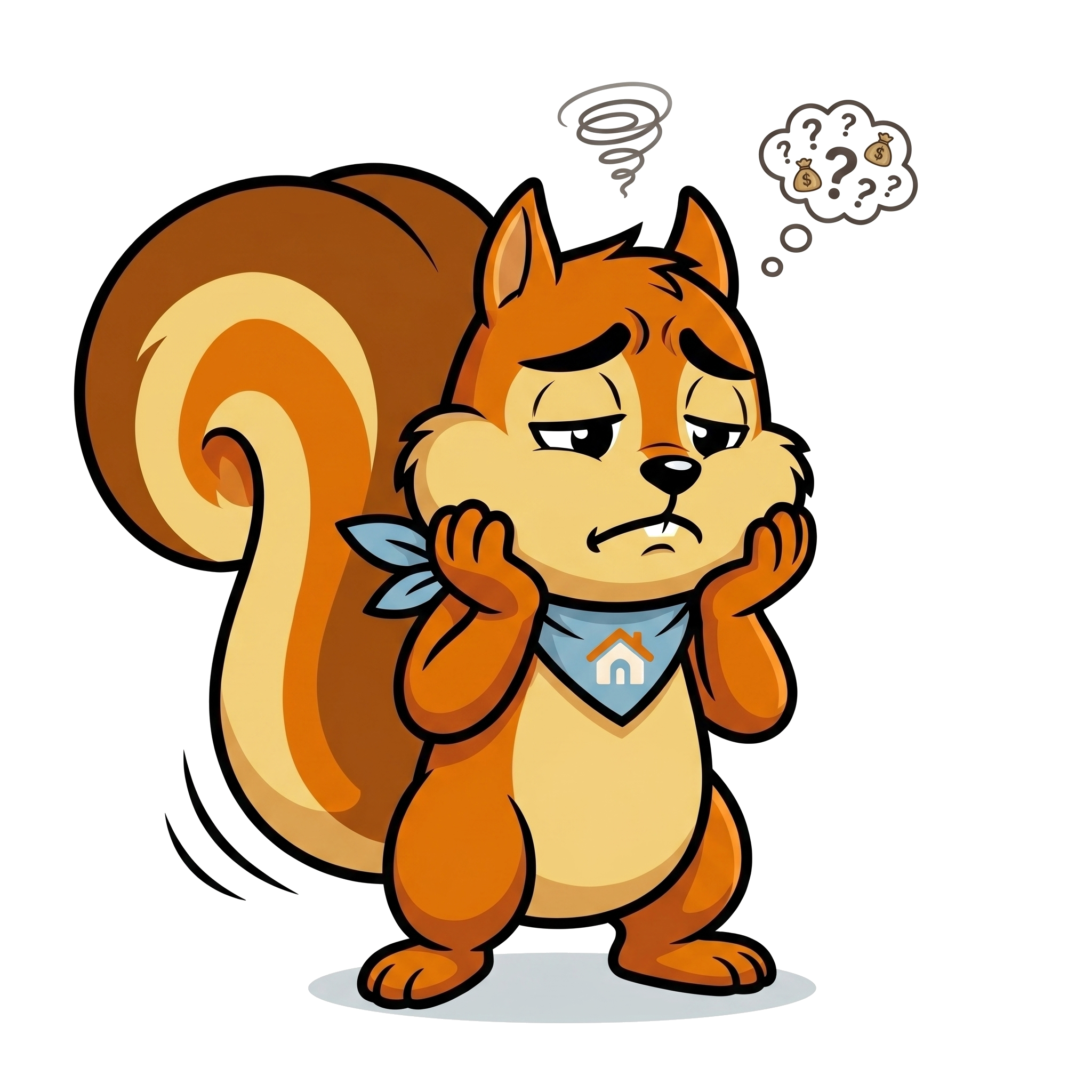査定額と家賃を確認するりすばくん